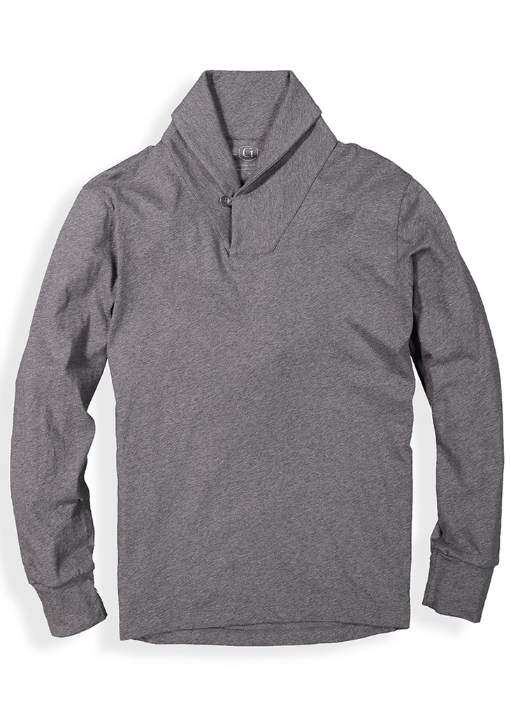 Shawl collar t shirt hot sale